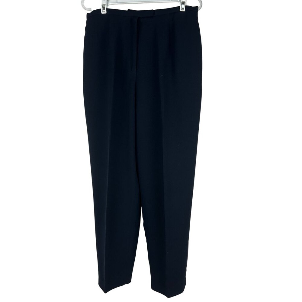 Worthington Womens Size 14 Black Dress Pants Polyester Straight Leg Workwear